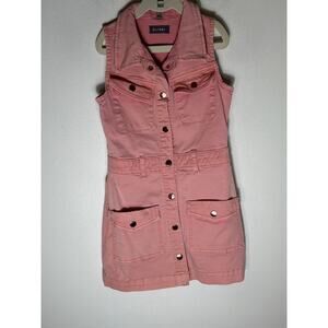 Girl's DL1961 Pink Denim Sleeveless Jumper Sz S